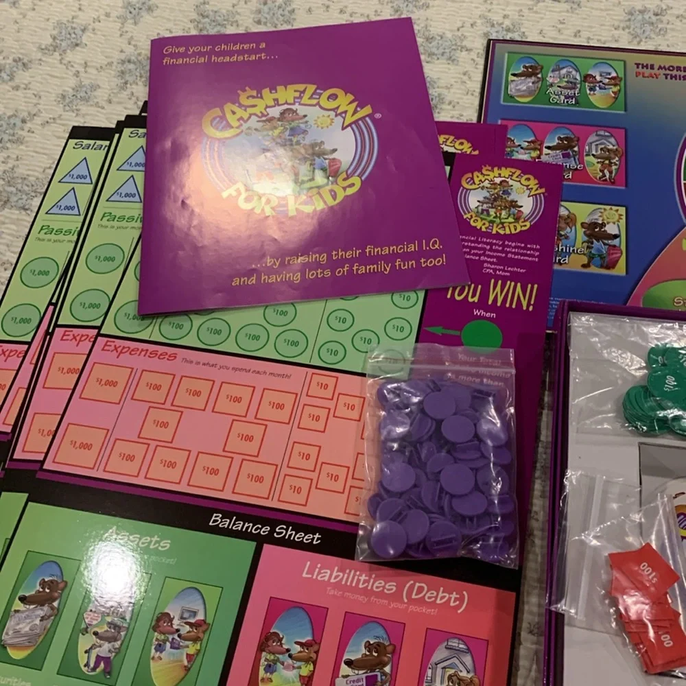 Cashflow for Kids Board Game Like NEW Give your Kids a Fun Financial head start - Picture 3 of 15